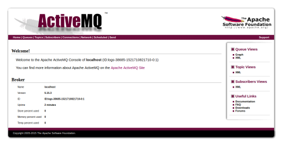 Konsola administracyjna systemu ActiveMQ